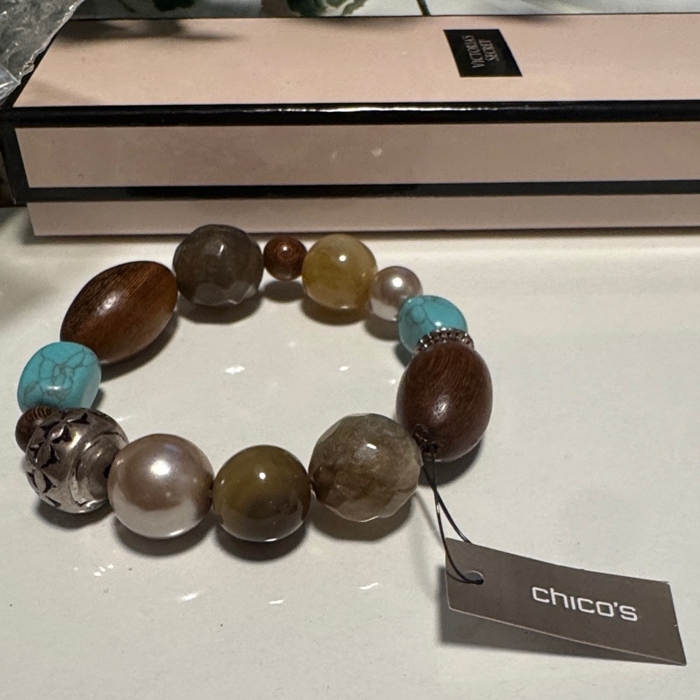 Chico’s Stretch Beaded Bracelet NWT. (BR222) - Picture 2 of 9